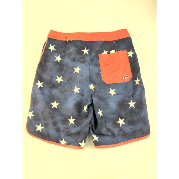 Mens American Eagle Outfitters Flex Shorts Size S Blue & White Stars Chino - Picture 2 of 11